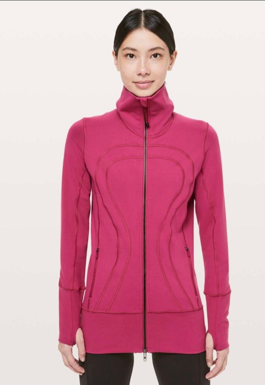 Lululemon In Stride Zip Front Jacket in Violet Red Size 6